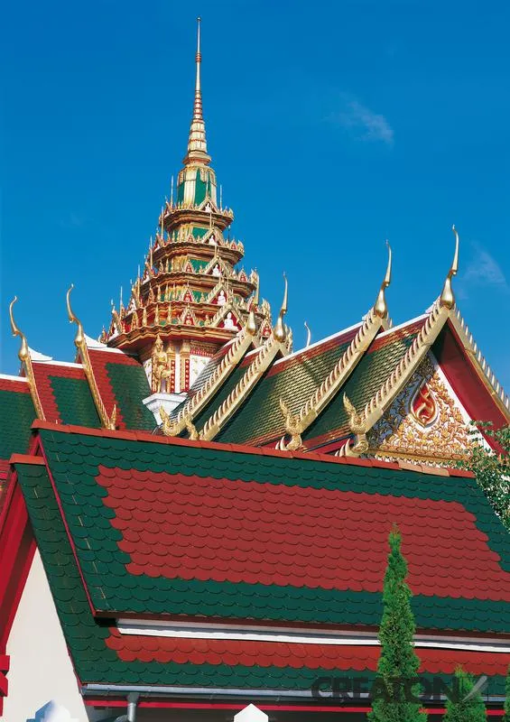 Керамическая черепица Creaton Biber Klassik Finesse, цвет Винно-красный, изобр. 4