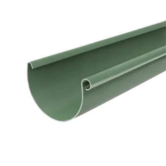 Желоб водосточный, пвх, L-3 м, d-125 мм, зеленый, BRYZA
