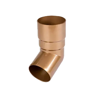 Колено трубы 67 гр, пвх, d-90 мм, медный, BRYZA