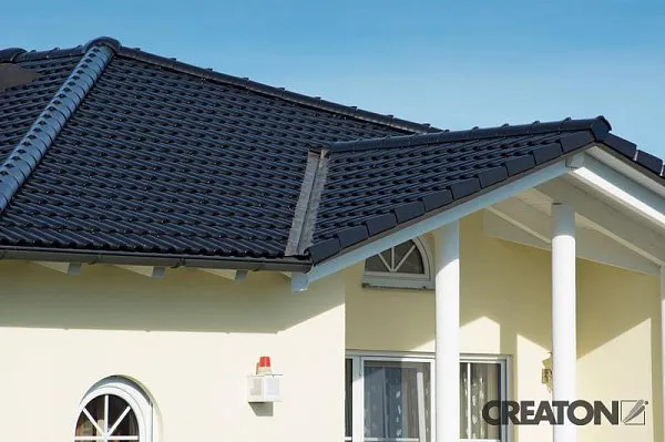 Керамическая черепица Creaton Maxima Finesse, цвет Черная глазурь, изобр. 7