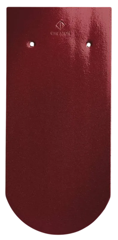 Керамическая черепица Creaton Biber Klassik Rundschnitt ROG, Глазурованый бургунд, изобр. 1