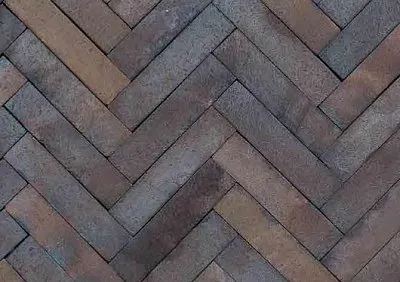 Тротуарная клинкерная брусчатка Gotland blau-braun Schmolz 292x71x71 ABC Klinkergruppe Brick