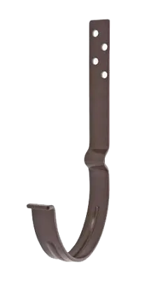 Крюк крепления желоба длинный, сталь, l-140, d-125 мм, коричневый PURAL MATT RR 32, Aquasystem