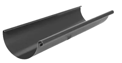 Желоб водосточный, сталь, d-125 мм, темно-серый, L-3 м, Aquasystem