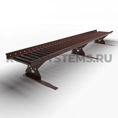 Мостик кровельный Prestige ZN 360, Для композитной кровли и сланца, 2,5м., Ral 8017, Коричневый, Roofsystems