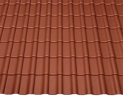 Керамическая черепица Braas Рубин 15V, Kupferrot