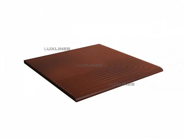 Ступень плоская угловая 300x300x11мм гладкая, Cloud Rosa Plain, Paradyz, изобр. 1