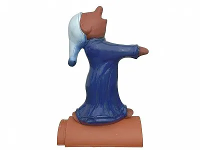 Декоративный элемент на кровлю Лунатик классический, синий, глазурь Purr-Keramik