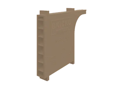 Вентиляционно-осушающая коробочка V-box 90, песчано-коричневая, Bricko