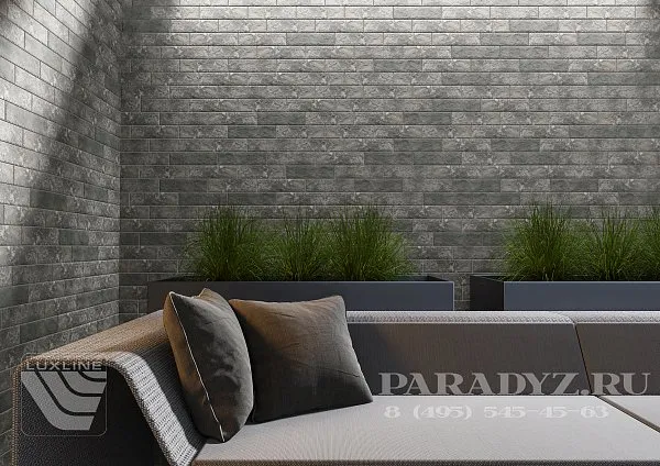Плитка фасадная гладкая 245x66x7,5мм, Arteon Grys, Paradyz, изобр. 2