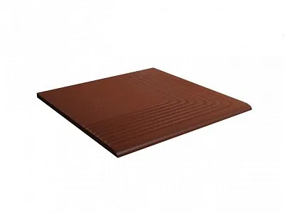 Ступень плоская угловая 300x300x11мм, Natural Rosa Duro, Paradyz
