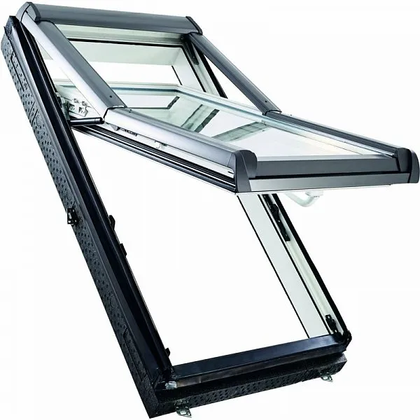 Окно R75 K200 с термоблоком, 54х78 см, из ПВХ (однокамерное, среднеповоротное), Roto, изобр. 1