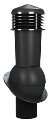Вентиляционный выход WiroVent EVO (Криастак) изолированный 150мм, Чёрный, Wirplast