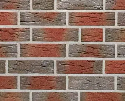Облицовочный кирпич JEVER Фризланд пестрый (friesisch-bunt) рифленая, с песком, 240x115x71 мм, Röben