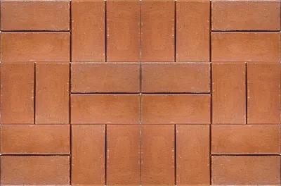 Тротуарная клинкерная брусчатка 200х100х40 мм, Rojo Britanico, La Paloma ceramicas