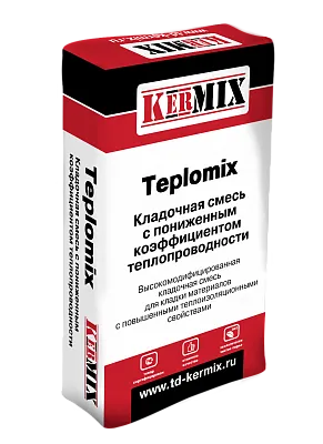 Теплый кладочный раствор для керамических блоков Teplomix 6010, Kermix
