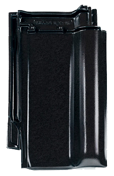 Керамическая черепица Braas Рубин 13V, цвет Черный кристалл